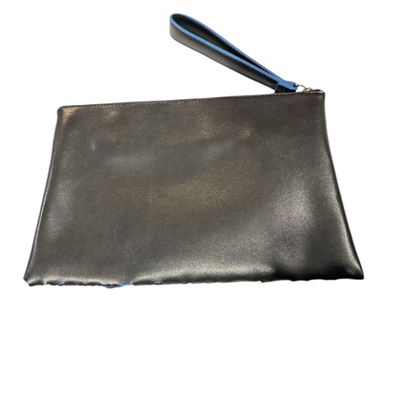 Carlos Santana Black Magic Blue & Black Laser-Cut Clutch - Picture 2 of 10